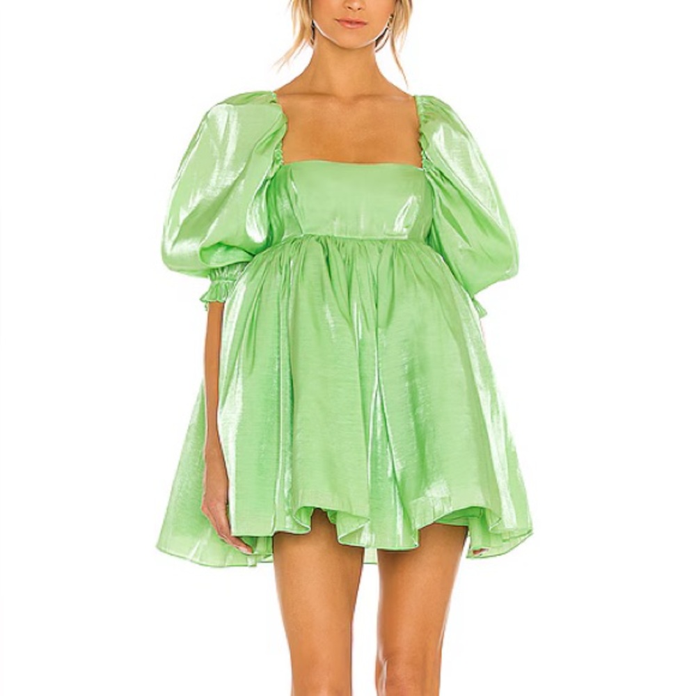 Selkie Avocado Recycled Puff Dress